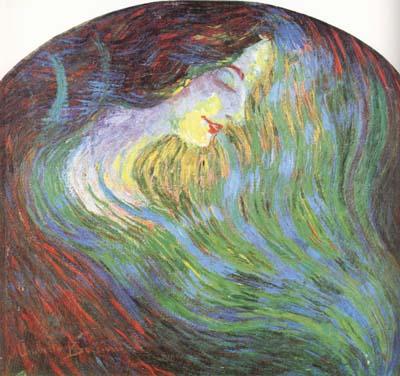 Umberto Boccioni Study of a Female Face (mk19) oil painting picture